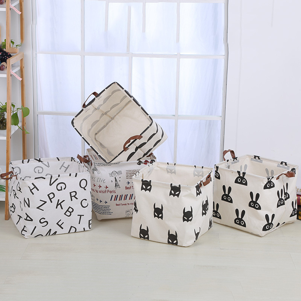 Laundry Hamper Nursery - Panier à linge pliable en coton
