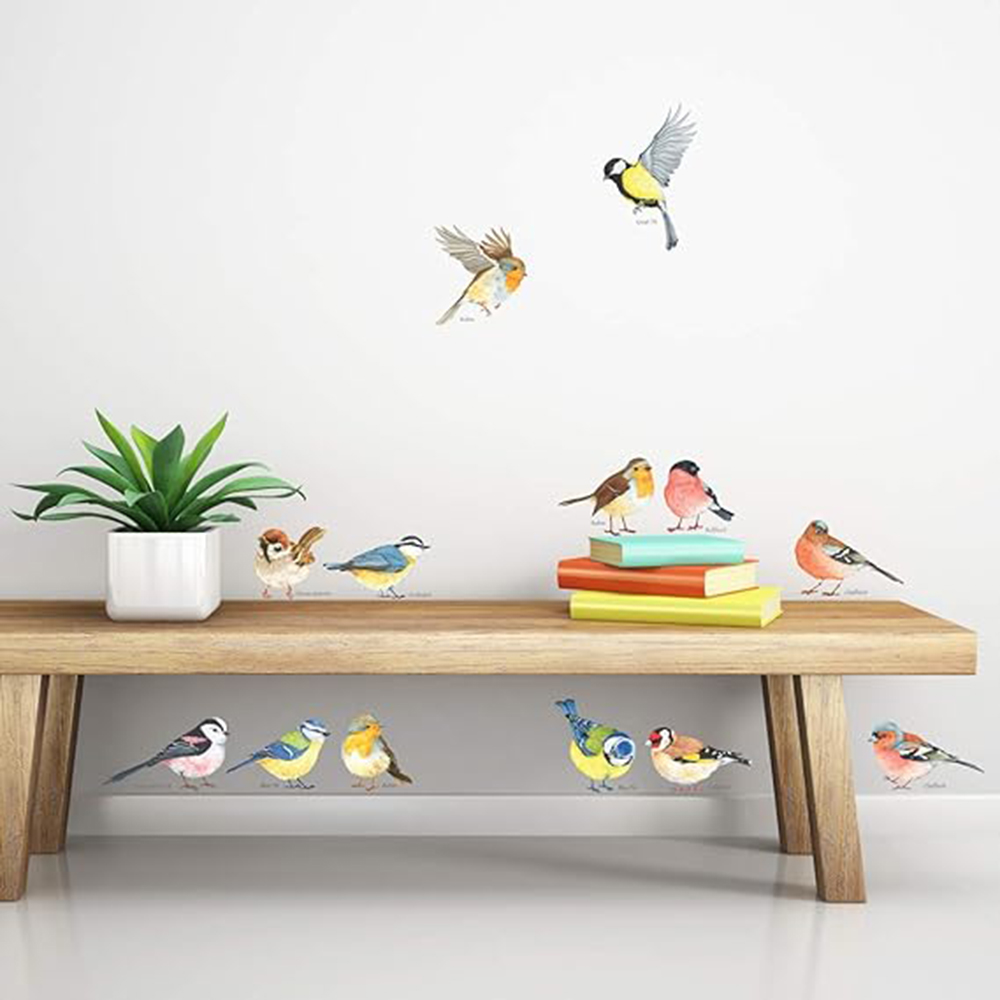 Baby Nursery Package - Autocollant mural avec petits oiseaux, 13