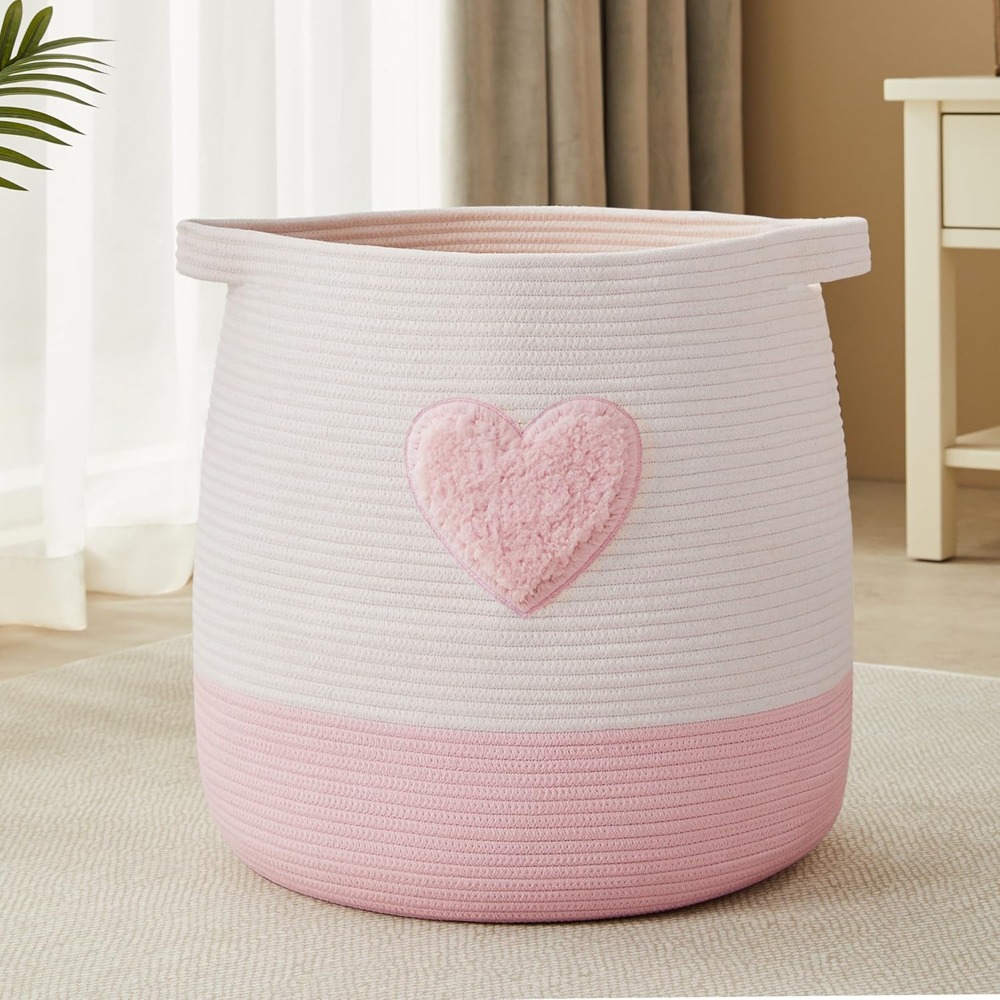 Baby Nursery Girl - Panier à linge rose pour enfants