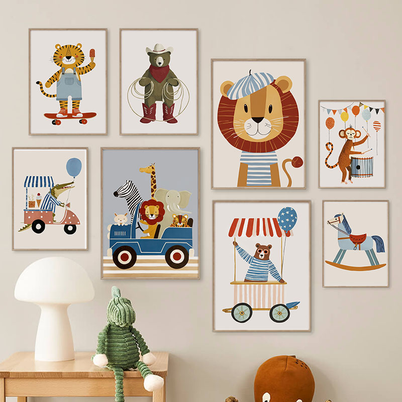 Baby Nursery Posters - Tableau mural en toile amusant avec