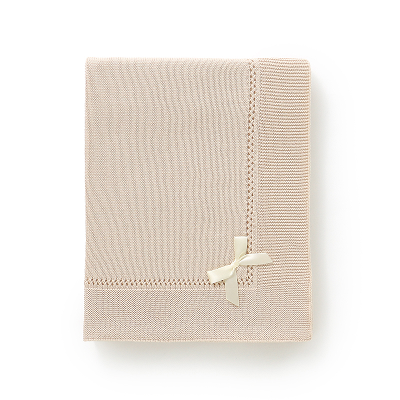 Baby Boy Nursery Quilt - Couverture Bébé 100% Coton Tricotée pour