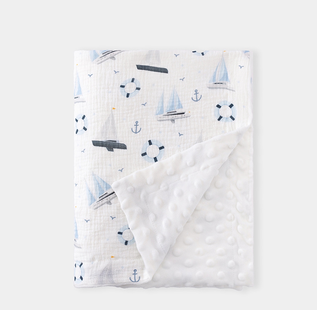 Couverture en mousseline de co - Baby Boy Nursery Quilt avis et prix