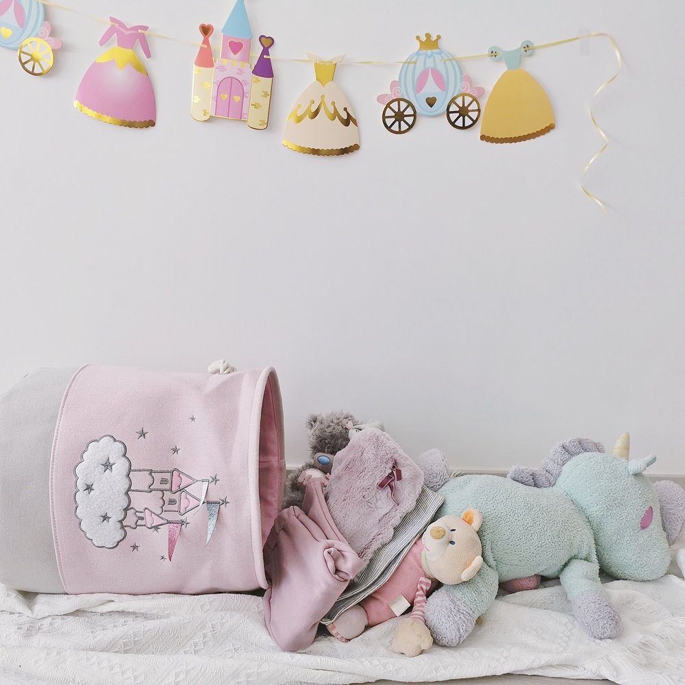 Grand panier à linge rose, pan - Laundry Hamper Nursery avis et prix