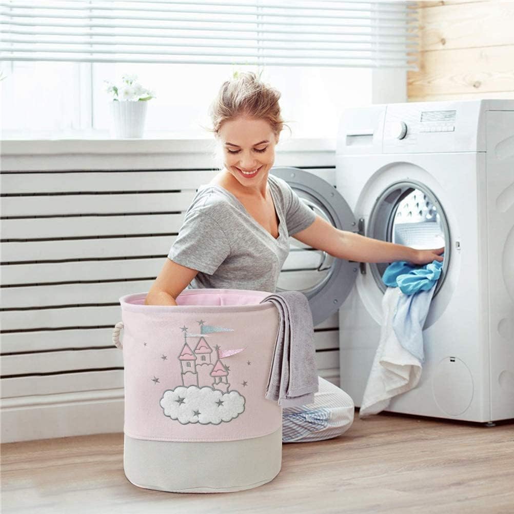 Grand panier à linge rose, pan - Laundry Hamper Nursery avis et prix