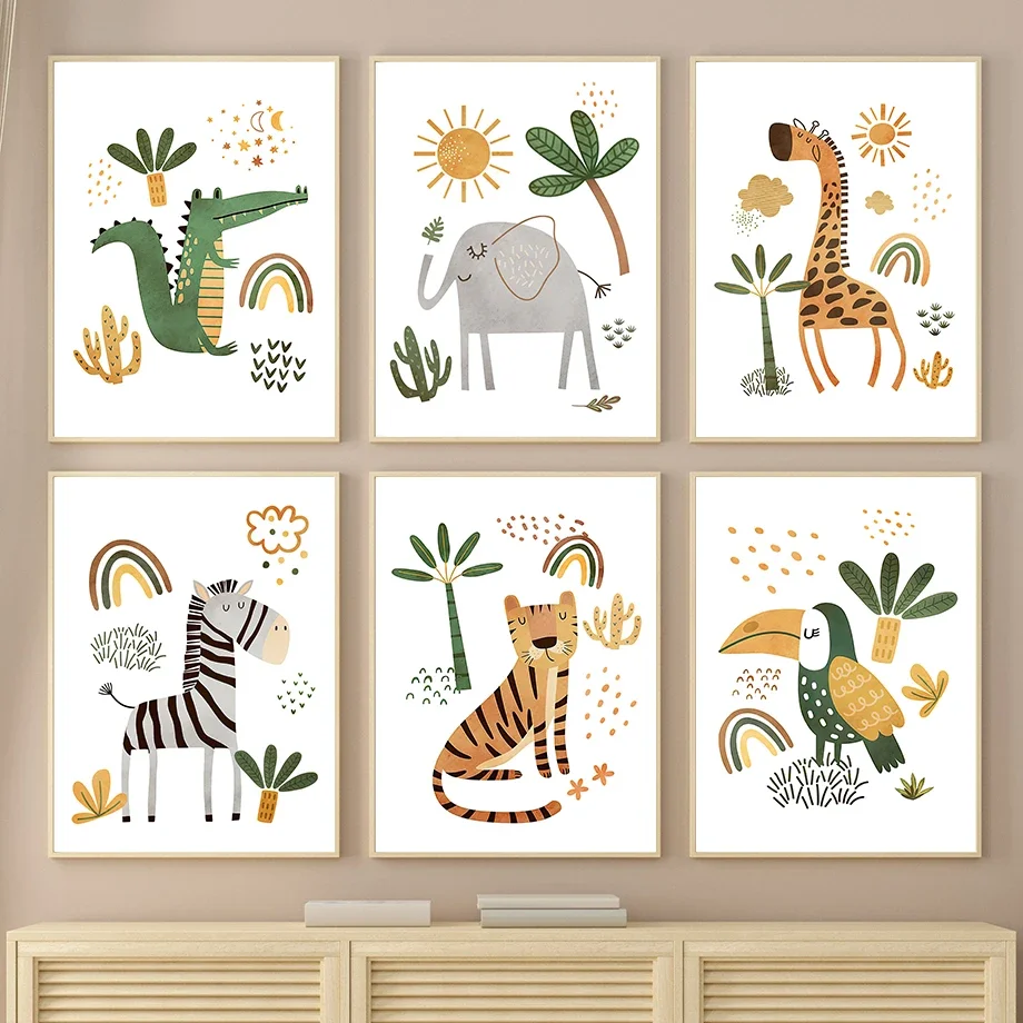 Peinture sur toile 2D, girafe, - Baby Nursery Plants avis et prix