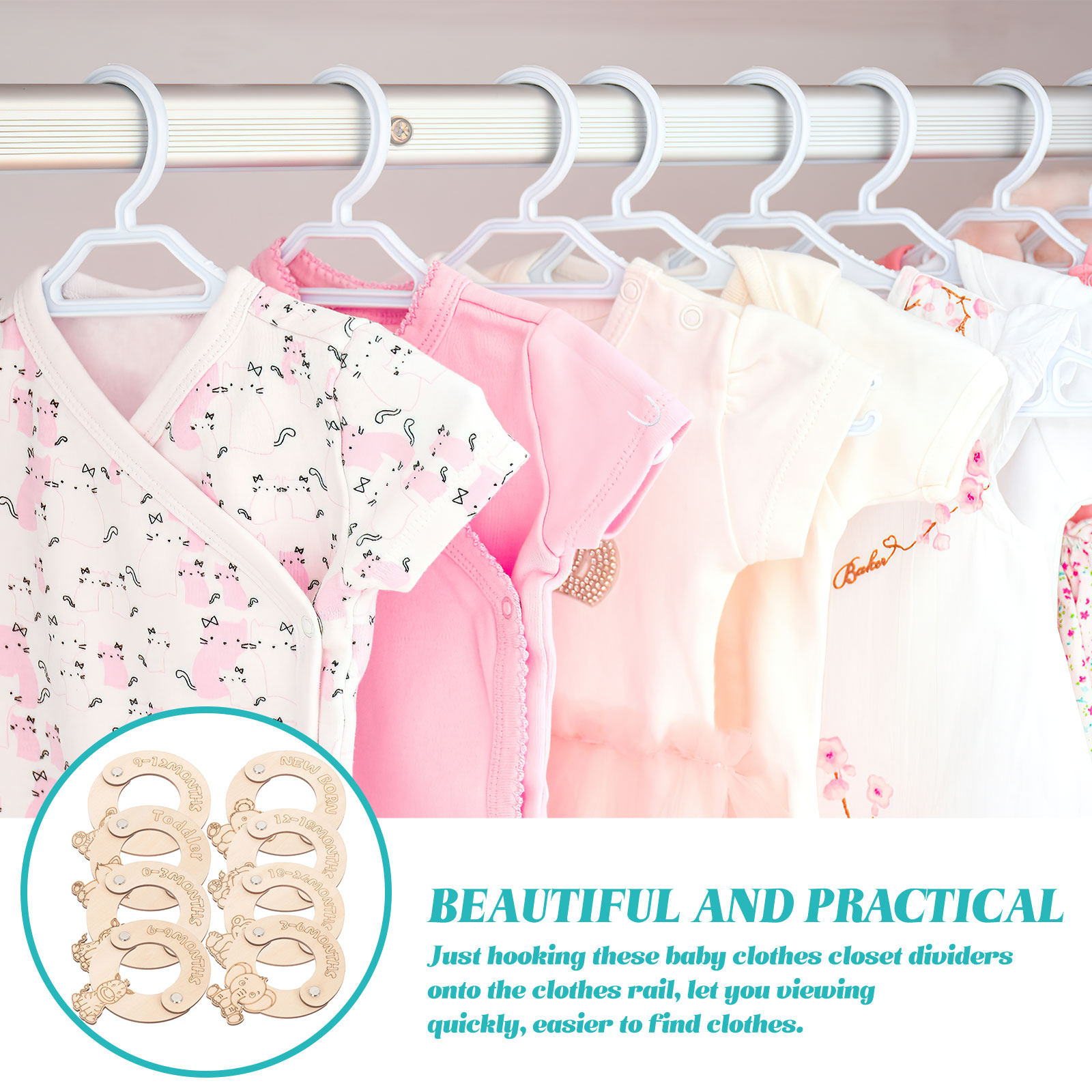 8 pièces de séparateurs de tai - Baby Nursery Wardrobe avis et prix