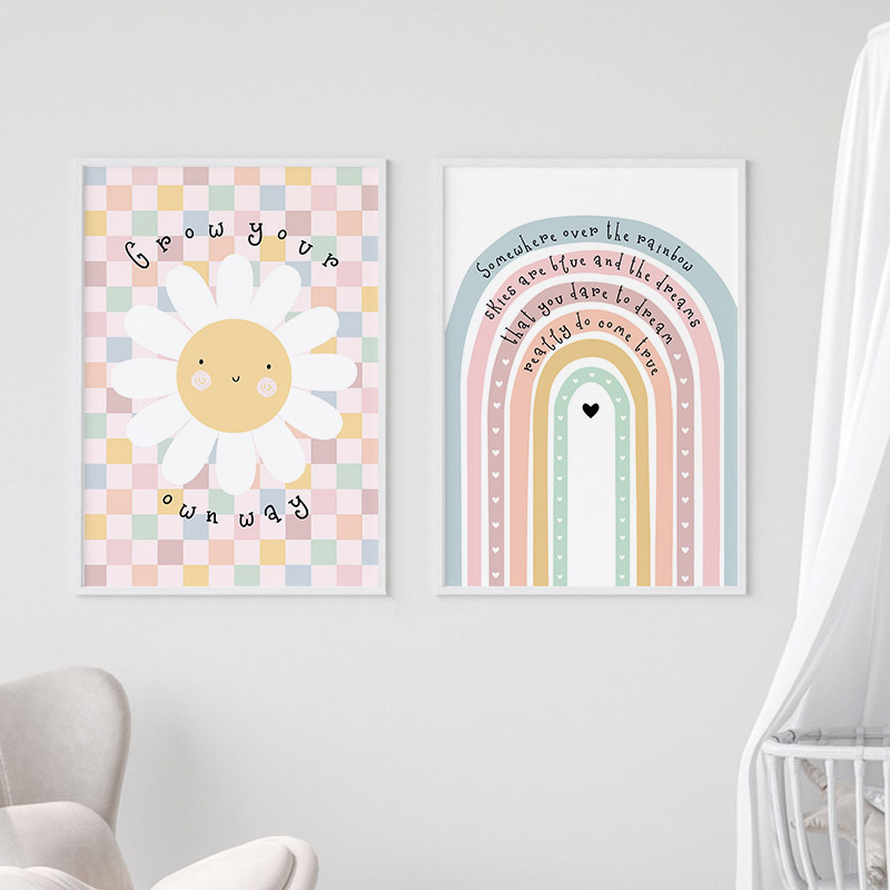 Toile d'art mural avec soleil, - Baby Nursery Posters avis et prix